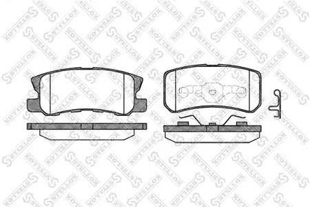 Комплект тормозных колодок дискового тормоза STELLOX 814 002B-SX